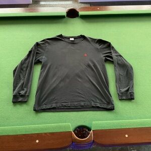 Brooks Brothers Black Long Sleeve Tee Crew Neck and Fitted Sleeves Large